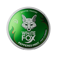 WHITE FOX Peppered Mint Balanced all-white nicotine pouch by GN Tobacco, peppermint flavour, slim pouches