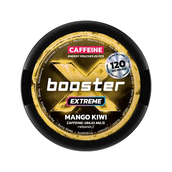 X-BOOSTER Mango Kiwi 120mg slim caffeine pouches