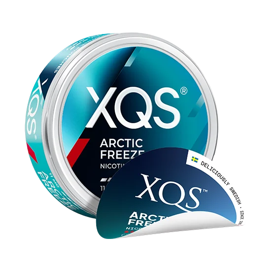 XQS Arctic Freeze - 11mg slim nicotine pouch can with arctic freeze flavour