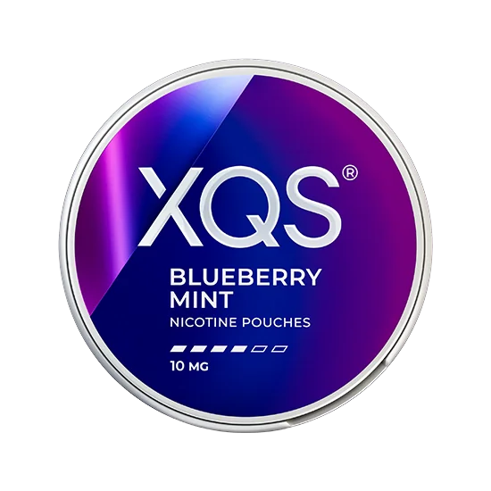 XQS Blueberry Mint - 10mg slim nicotine pouch can with blueberry, mint flavour