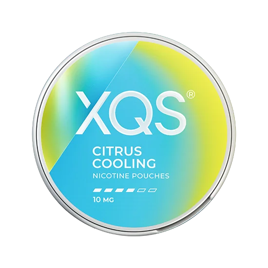 XQS Citrus Cooling - 10mg slim nicotine pouch can with citrus, cooling flavour