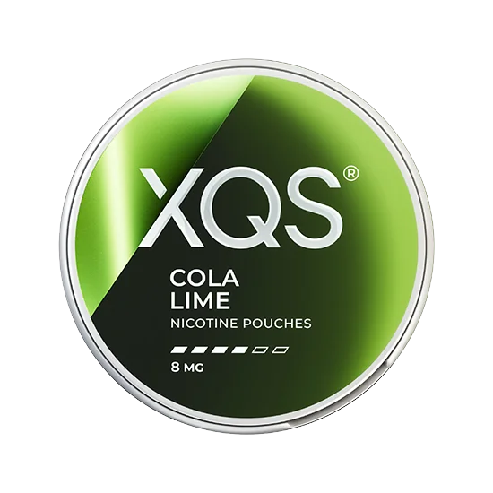 XQS Cola Lime - 8mg slim nicotine pouch can with cola, lime flavour