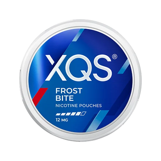 XQS Fros Frost Bite - 12mg slim nicotine pouch can with frost flavour