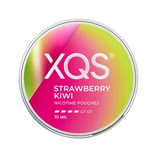 XQS Strawberry Kiwi - 10mg slim nicotine pouch can with strawberry, kiwi flavour