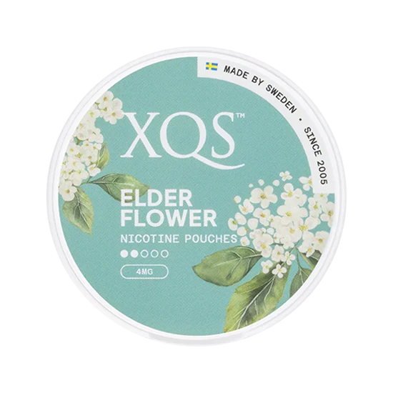 xqs elderflower  4mg light nicotine pouches