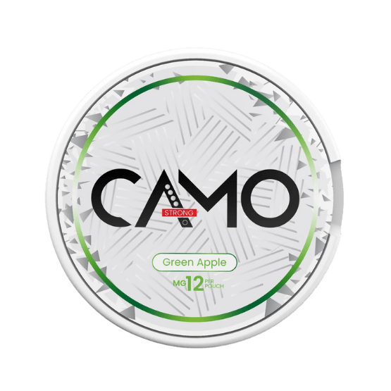 CAMO Green Apple - 12mg - green apple flavour. all-white nicotine pouch by Global Snus UAB