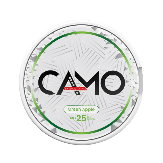 CAMO Green Apple - 25mg - green apple flavour. all-white nicotine pouch by Global Snus UAB