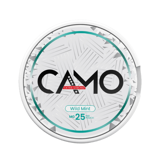 CAMO Wild Mint - 25mg - mint flavour. all-white nicotine pouch by Global Snus UAB