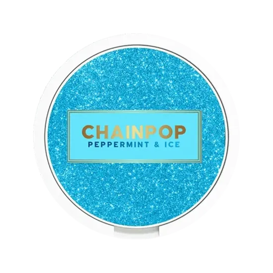 CHAINPOP Peppermint Ice - 11.4mg - zesty, bold pappermint flavour, all-white nicotine pouch by Chainpop AB