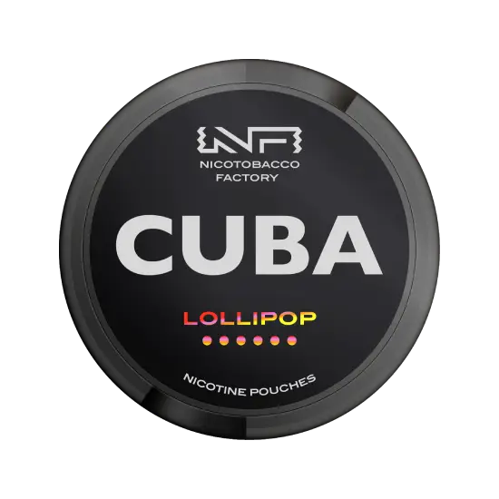 Cuba Black Lollipop - lollipop flavour, all-white nicotine pouch by Nico Tobacco