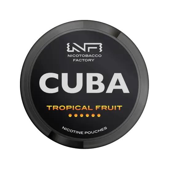 Cuba Black Tropical Fruit - tropical fruit flavour, all-white nicotine pouch by Nico Tobacco