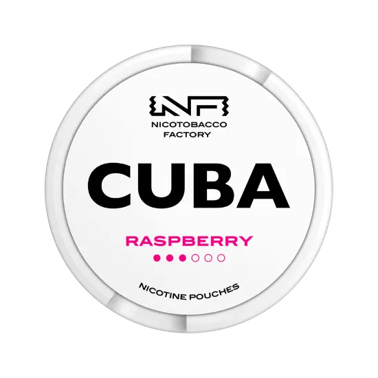 Cuba White Raspberry - raspberry flavour, all-white nicotine pouch by Nico Tobacco