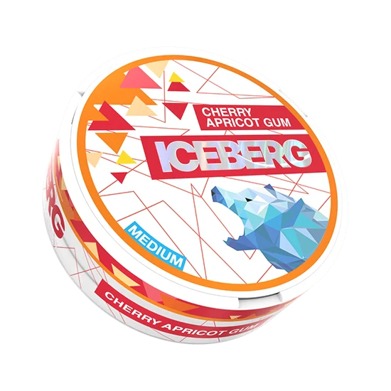 ICEBERG Cherry Apricot Gum Medium - 12mg - zesty, bold cherry, apricot, gum flavour, all-white nicotine pouch by ICEBERG Tobacco Sp. z o.o