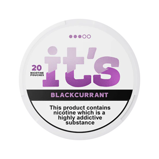 it's blackcurrant 12mg nicotine pouches