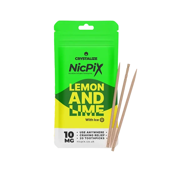NicPix Lemon Lime - zesty lemon, lime flavour, crystalised nicotine toothpicks by Drip Hacks