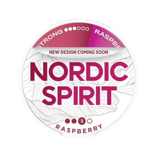 nordic spirit raspberry strong - 14 mg nicotine pouches