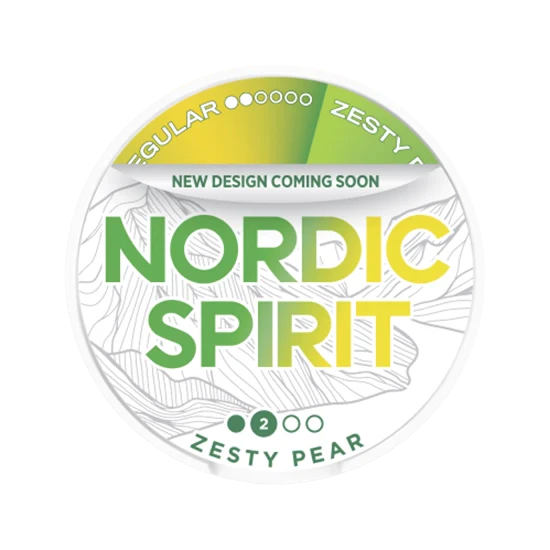 NORDIC SPIRIT Zesty Pear Regular - citrus, pear flavour, all-white nicotine pouch by JTI