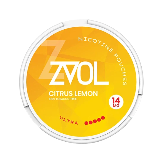 ZVOL Citrus Lemon - 14mg - zesty, bold citrus flavour, all-white nicotine pouch by 