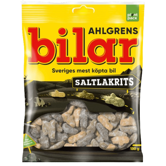 Ahlgrens Bilar Salty Liquorice Soft chewy Marshmallow Cars