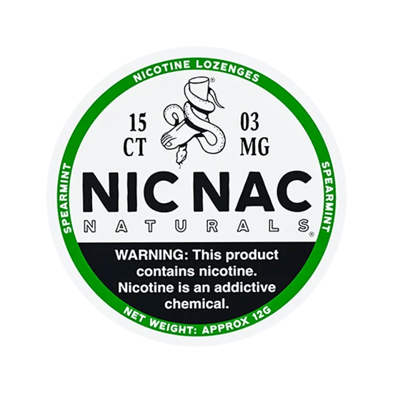 NIC NAC Spearmint – 6 mg (Nicotine Lozenges)