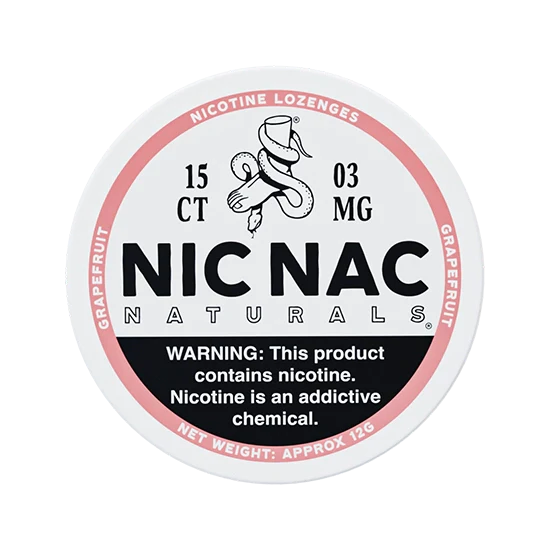 NIC NAC Grapefruit – 3 mg Nicotine lozenges