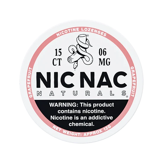 NIC NAC Grapefruit – 6 mg Nicotine lozenges