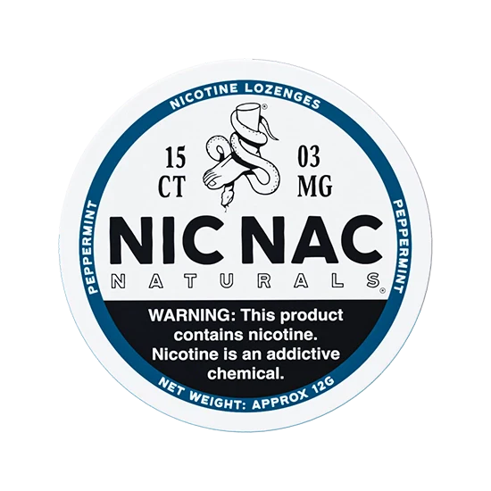 NIC NAC Peppermint – 3 mg Nicotine lozenges