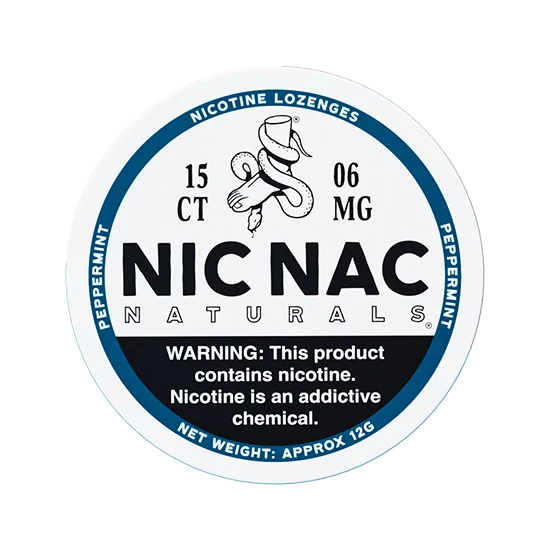 NIC NAC Peppermint – 6 mg Nicotine lozenges