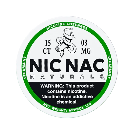 NIC NAC Spearmint – 3 mg Nicotine lozenges