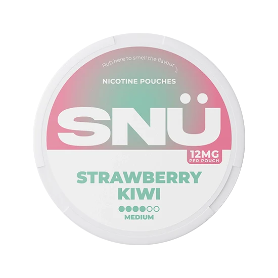 SNU Straberry Kiwi - 12mg - lively strawberry, kiwi flavour, all-white nicotine pouches by SNΓ