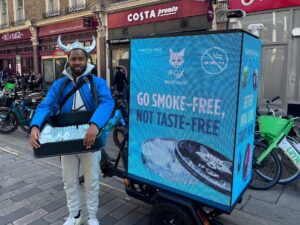 Find the Snus Vikings Bike in Shoreditch & Get Free White Fox Pouches!